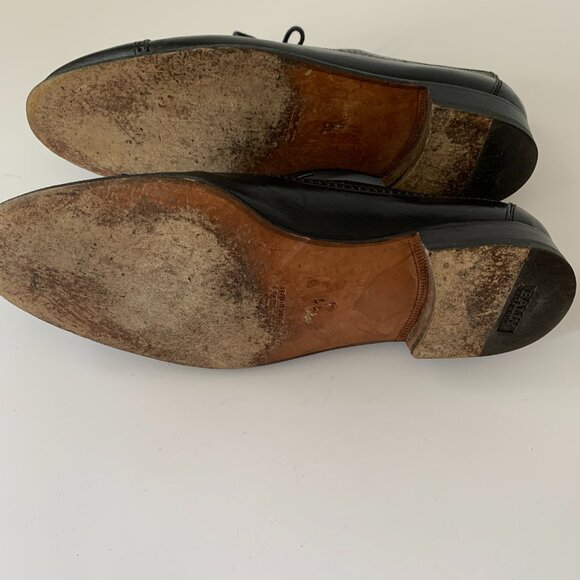 BALLY MENS OXFORDS DRESS LEATHER SHOES BLACK SIZE 11 MADE IN ITALY BROGUE main image 7